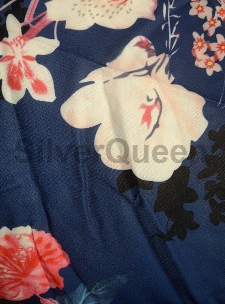 Kimono marineblå kjole